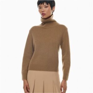 Aritzia Wilfred Luxe Cashmere Jara Sweater Camel Color Size medium
